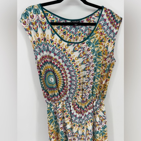 Allen B. By Allen Schwartz Women's Cut Out Back Colorful Scoop Neck Dress - Picture 2 of 15